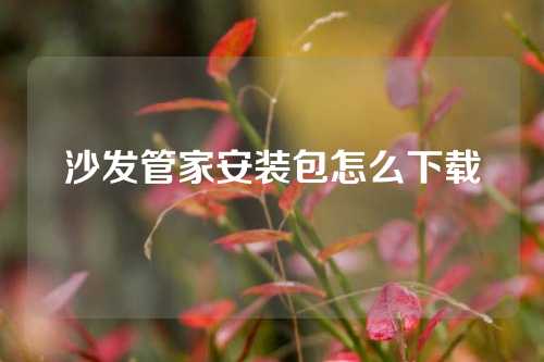 沙发管家安装包怎么下载