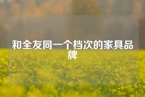 和全友同一个档次的家具品牌