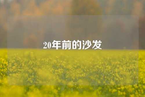 20年前的沙发
