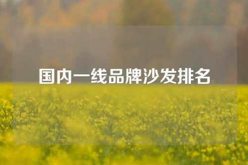国内一线品牌沙发排名