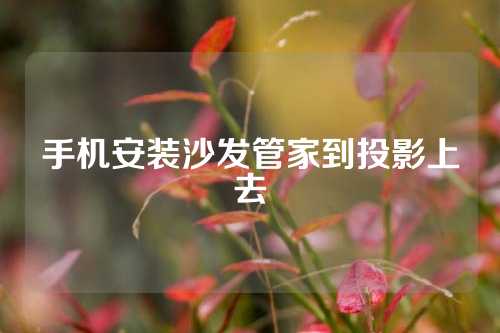 手机安装沙发管家到投影上去