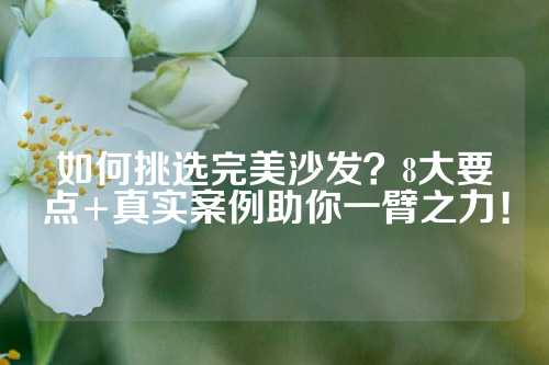 如何挑选完美沙发？8大要点+真实案例助你一臂之力！