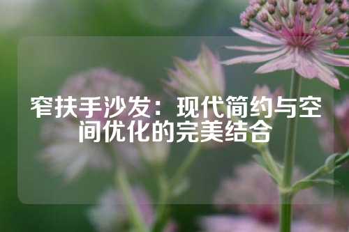窄扶手沙发：现代简约与空间优化的完美结合
