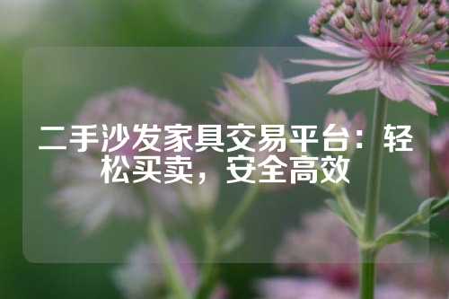 二手沙发家具交易平台：轻松买卖，安全高效