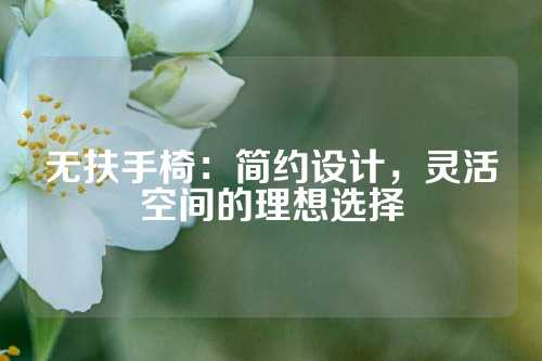 无扶手椅：简约设计，灵活空间的理想选择