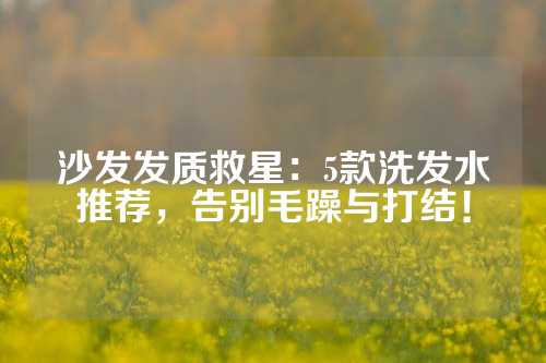 沙发发质救星：5款洗发水推荐，告别毛躁与打结！