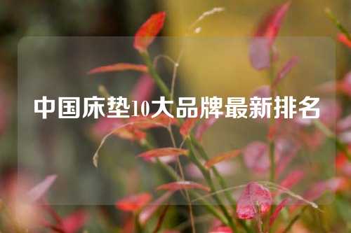 中国床垫10大品牌最新排名