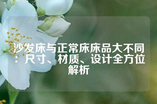 沙发床与正常床床品大不同：尺寸、材质、设计全方位解析