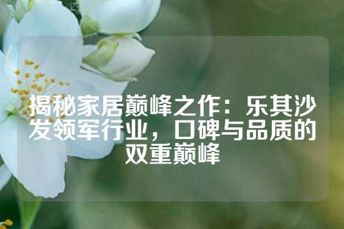 揭秘家居巅峰之作：乐其沙发领军行业，口碑与品质的双重巅峰