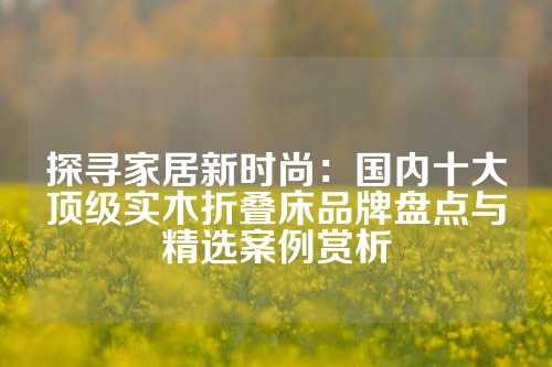 探寻家居新时尚:国内十大顶级实木折叠床品牌盘点与精选案例赏析