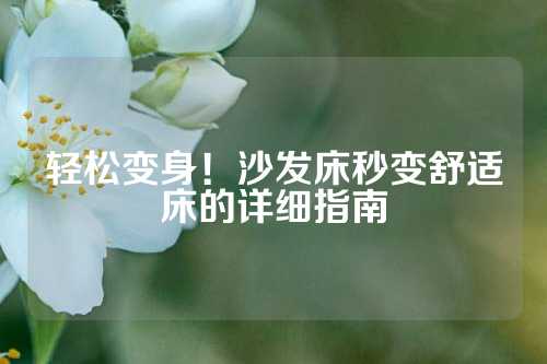 轻松变身！沙发床秒变舒适床的详细指南