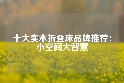 十大实木折叠床品牌推荐：小空间大智慧