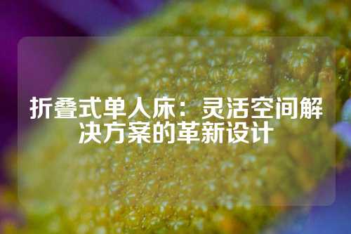 折叠式单人床：灵活空间解决方案的革新设计