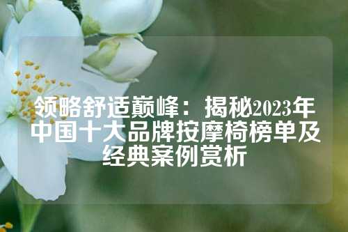 领略舒适巅峰：揭秘2023年中国十大品牌按摩椅榜单及经典案例赏析