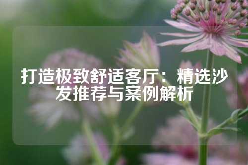打造极致舒适客厅：精选沙发推荐与案例解析