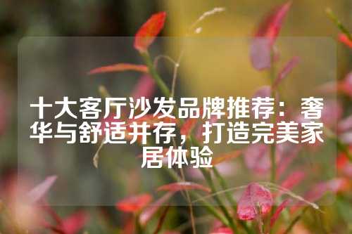 十大客厅沙发品牌推荐：奢华与舒适并存，打造完美家居体验