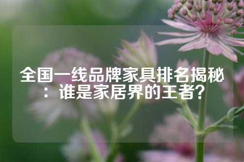 全国一线品牌家具排名揭秘：谁是家居界的王者？