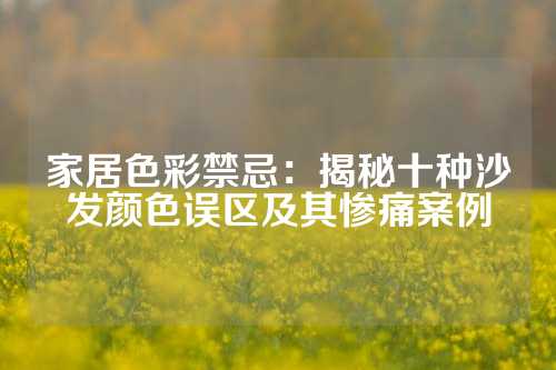 家居色彩禁忌:揭秘十种沙发颜色误区及其惨痛案例