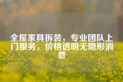 全屋家具拆装，专业团队上门服务，价格透明无隐形消费