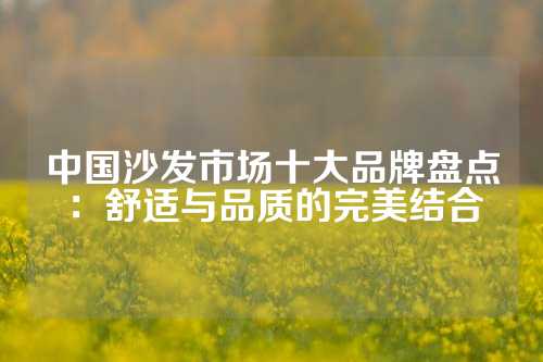 中国沙发市场十大品牌盘点：舒适与品质的完美结合