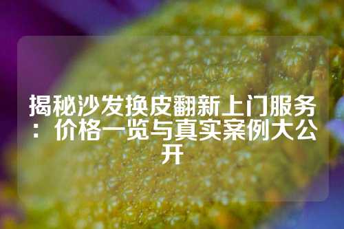 揭秘沙发换皮翻新上门服务：价格一览与真实案例大公开