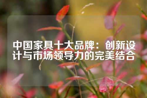 中国家具十大品牌：创新设计与市场领导力的完美结合