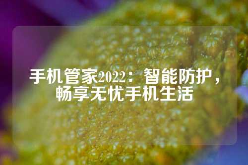 手机管家2022：智能防护，畅享无忧手机生活