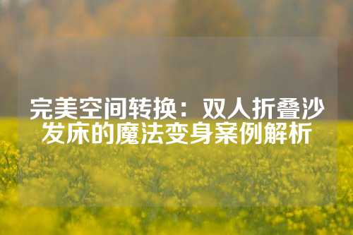 完美空间转换：双人折叠沙发床的魔法变身案例解析
