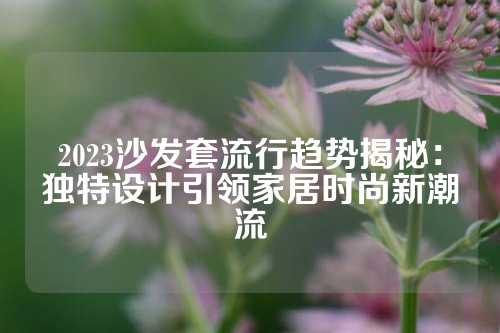 2023沙发套流行趋势揭秘：独特设计引领家居时尚新潮流