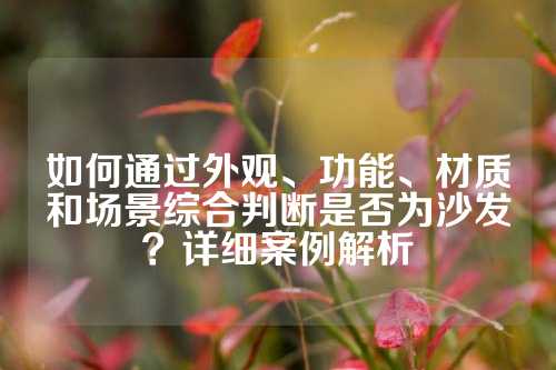 如何通过外观、功能、材质和场景综合判断是否为沙发？详细案例解析