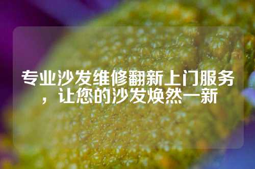 专业沙发维修翻新上门服务，让您的沙发焕然一新