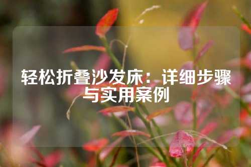 轻松折叠沙发床：详细步骤与实用案例