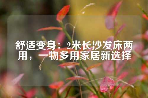 舒适变身：2米长沙发床两用，一物多用家居新选择