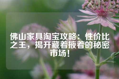 佛山家具淘宝攻略：性价比之王，揭开藏着掖着的秘密市场！
