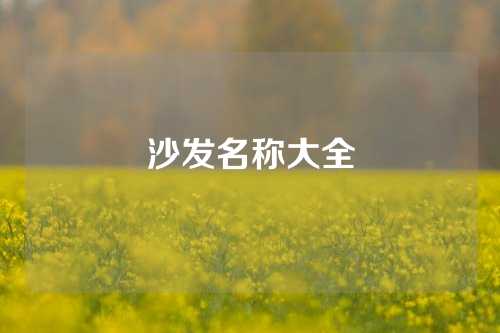 沙发名称大全