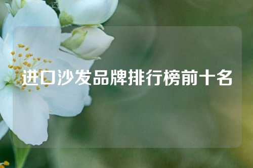进口沙发品牌排行榜前十名