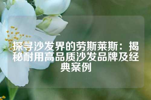 探寻沙发界的劳斯莱斯：揭秘耐用高品质沙发品牌及经典案例