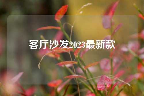 客厅沙发2023最新款