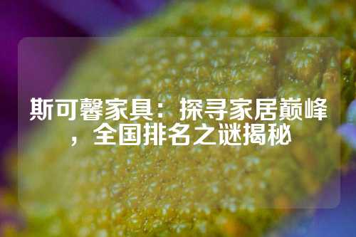 斯可馨家具:探寻家居巅峰,全国排名之谜揭秘