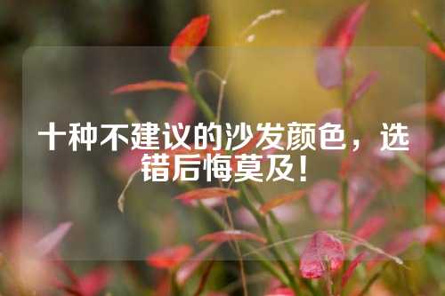 十种不建议的沙发颜色，选错后悔莫及！