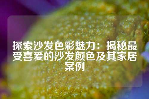 探索沙发色彩魅力：揭秘最受喜爱的沙发颜色及其家居案例