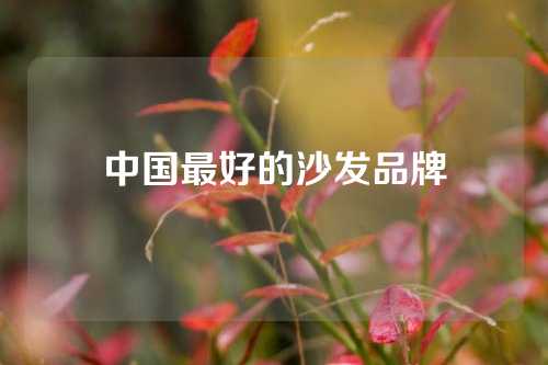 中国最好的沙发品牌