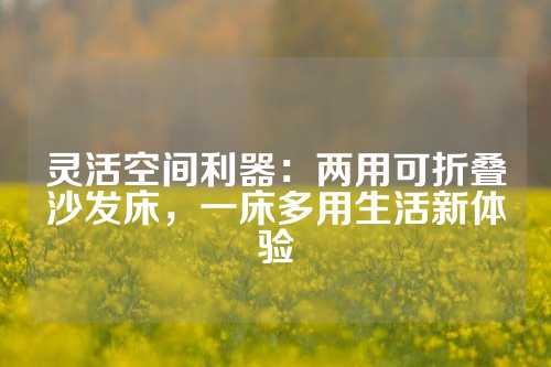灵活空间利器：两用可折叠沙发床，一床多用生活新体验