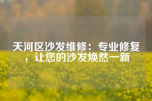 天河区沙发维修：专业修复，让您的沙发焕然一新