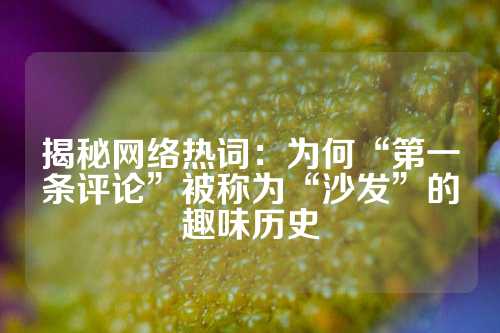揭秘网络热词：为何“第一条评论”被称为“沙发”的趣味历史