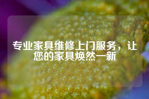专业家具维修上门服务，让您的家具焕然一新