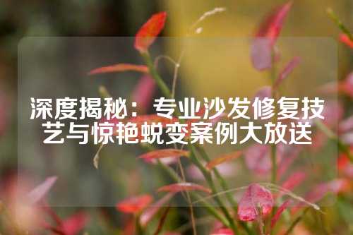 深度揭秘：专业沙发修复技艺与惊艳蜕变案例大放送