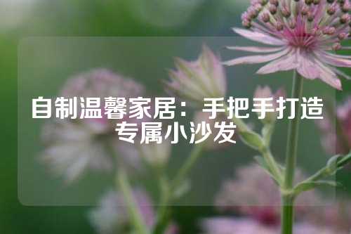 自制温馨家居：手把手打造专属小沙发