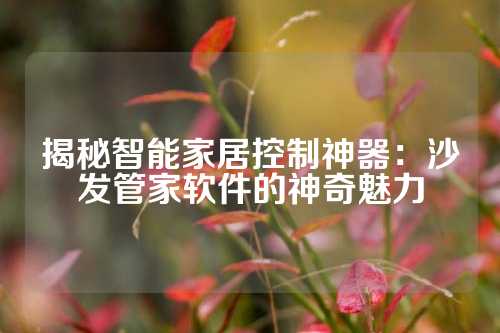 揭秘智能家居控制神器：沙发管家软件的神奇魅力