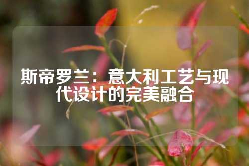 斯帝罗兰：意大利工艺与现代设计的完美融合